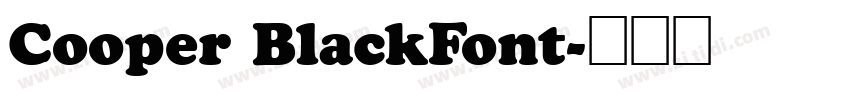 Cooper BlackFont字体转换